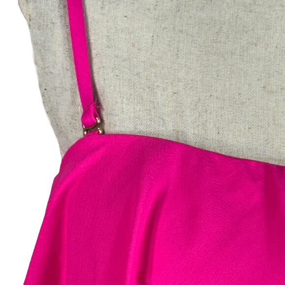 La Blanca SZ 12 Island Goddess Bandeau Bikini Swim Top UPF 50+ Ruffled Pop Pink - Picture 2 of 8